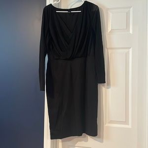 Black dress with mesh sleeves. H&M size L